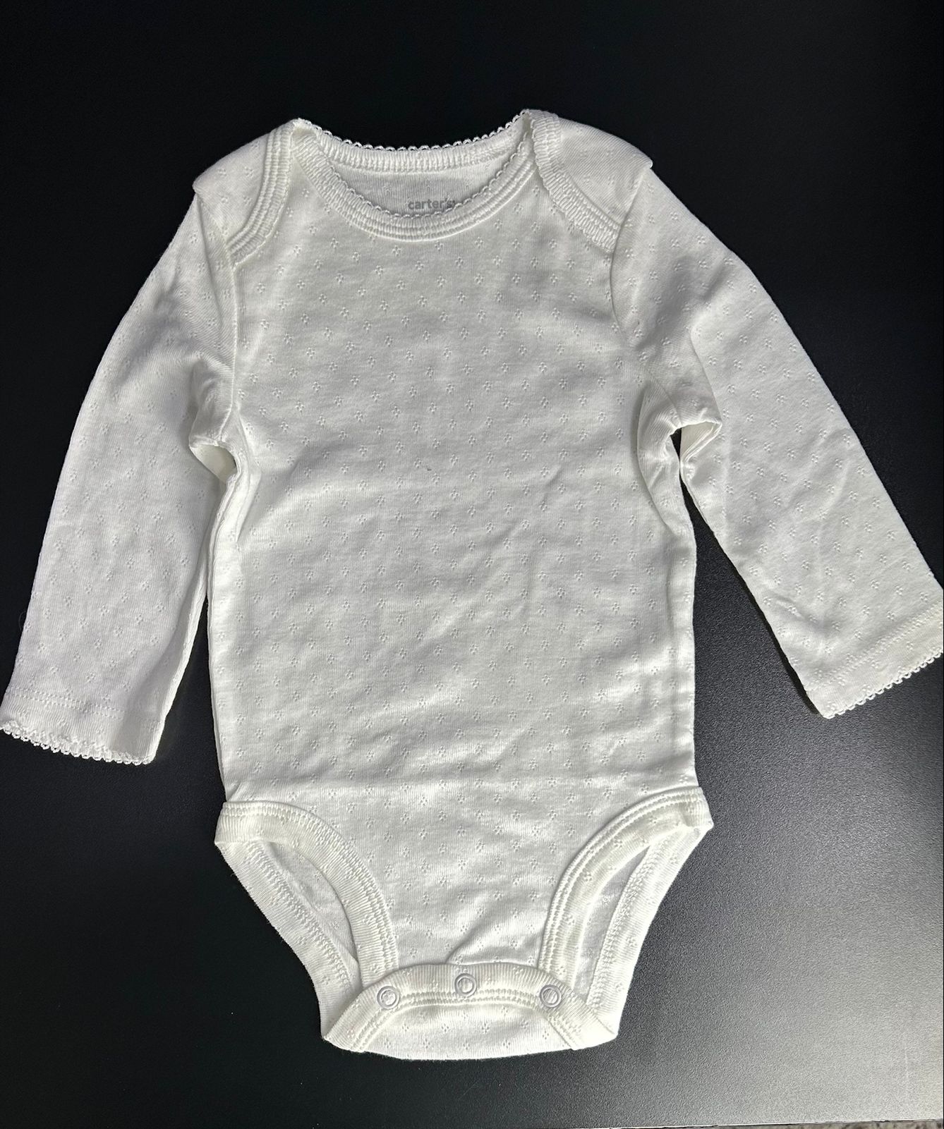 Body Carter's infantil branco básico - 6 meses