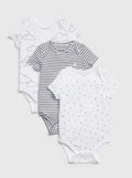 Kit Body Gap - 03 peças Nuvem,Estrela e Listras - 18-24 meses