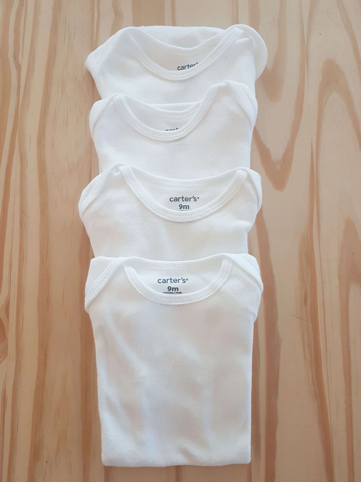 Kit 4 bodies - Carter's básico branco - 6 meses